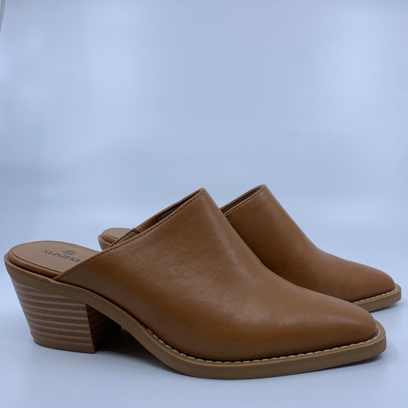 Susina Justina square toe slip on heels - Picture 6 of 9